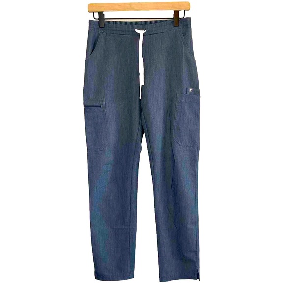 Figs XS Kade scrubs pant Heather Denim Chambray - Picture 1 of 10